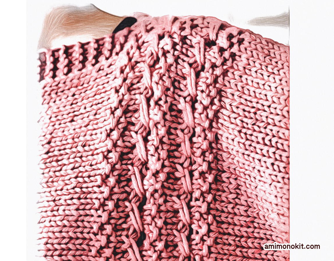 棒針編み四角のセーター4