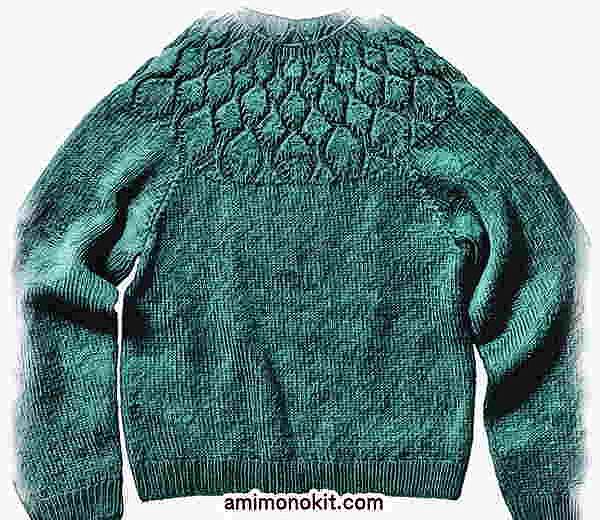 棒針編み無料編み図セーター毛糸ピエロソフトメリノヨークセーター3