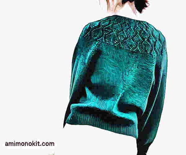 棒針編み無料編み図セーター毛糸ピエロソフトメリノヨークセーター2