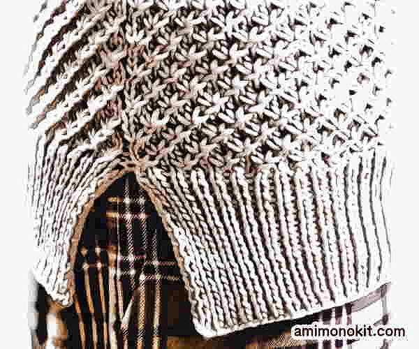 棒針編み無料編み図セーターラグランスリーブのプルオーバー2
