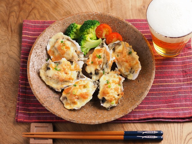 牡蠣の明太チーズ焼き016