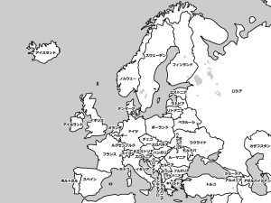 ヨーロッパ　白地図