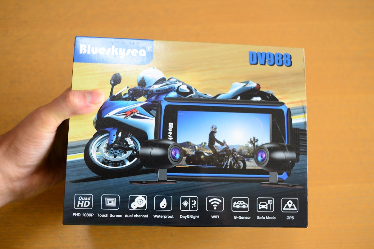 Blueskysea DV988】防水タッチ液晶のバイク用ドライブレコーダー【2020 