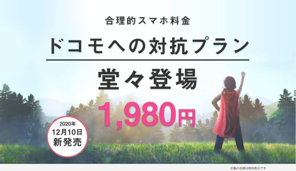日本通信合理的20GBプラン